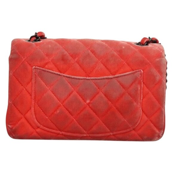 CHANEL Matelasse Chain Shoulder Bag Velor Pink CC Auth 129957 - Picture 2 of 16